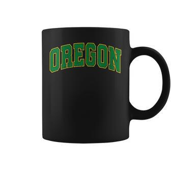 Women's Vintage Oregon Oregon Retro Green Yellow Oregon Or Coffee Mug - Thegiftio UK