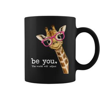 Be You The World Will Adjust Giraffe Glasses Coffee Mug | Seseable UK