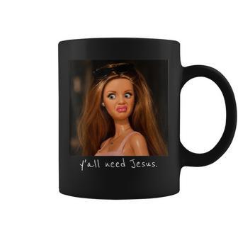 Ya'll Need Jesus Disgusted Face Christian Meme Coffee Mug - Thegiftio UK