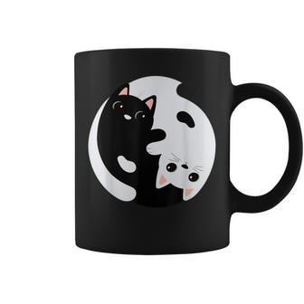 Yin Yang Gracioso Gato Gatos Amante De Los Gatos Regalo Taza de café - Regaloses