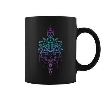 蓮の花 禅 マンダラ 平和 ヨガ コーヒーマグ - Kawaiitshirt