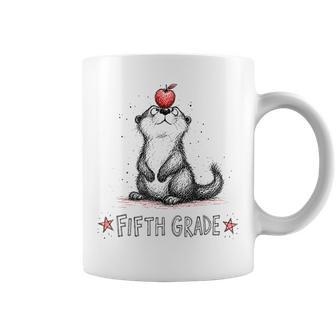 5Th Grade Level Team First Day Back To School Otter Apple Coffee Mug - Thegiftio UK