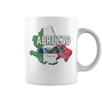 Abruzzes Italie Région Rétro Carteouvenirintage Haut De Gamme Tasse - Cadeauxyz