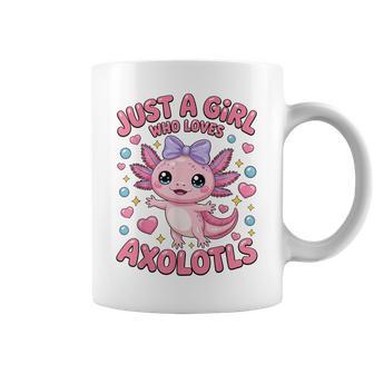Axolotl Kawaii Coquette Bow Just A Girl Who Loves Axolotls Coffee Mug - Thegiftio UK