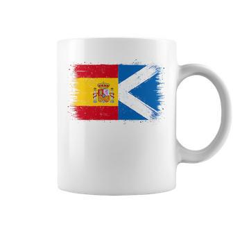Bandera Escocia España Orgulloso Aficionado Escocés Español Taza de café - Regaloses