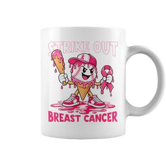Baseball Drip Toddler Boy Strike Out Breast Cancer Awareness Coffee Mug | Seseable UK