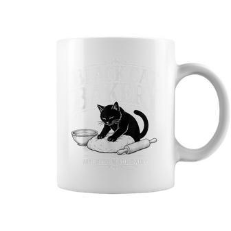 Black Cat Bakery Biscuits Made Daily Baking Coffee Mug - Monsterry