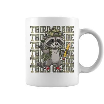 Camo Raccoon 3Rd Grade Teacher Boys Girls Third Grade Coffee Mug - Thegiftio UK