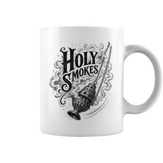 Catholic Dad Joke Traditional Catholic Holy Smokes Coffee Mug | Seseable UK