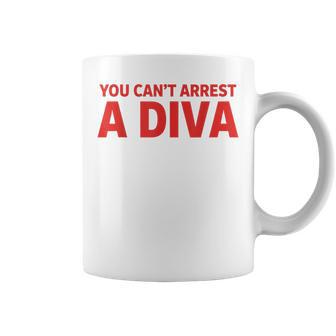 Citation Graphique Humoristique You Can't Arrest A Divaassy Attitude Tasse - Cadeauxyz