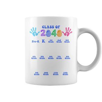 Class Of 2040 Handprint For Grades Kindergarten Graduation Coffee Mug | Seseable UK