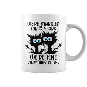 Crystal Wedding We're Married For 15 Years Coffee Mug - Thegiftio UK
