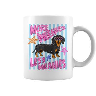 Cute More Weenies Less Meanies Dachshund Dog Lover Coffee Mug - Thegiftio UK