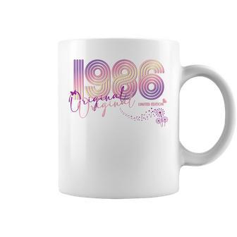 Diseño De Cumpleaños De Mariposas 1986 Para Es Taza de café - Regaloses