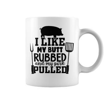 Divertido Bbq Frote Y Carne De Cerdo Tirada Humor Dobleignificado Taza de café - Regaloses