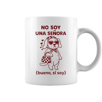 Divertido Perro Meme Nooy Unaeñora Chiste Español Taza de café - Regaloses