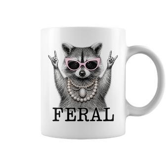 Feral Raccoon Pink Sunglasses Animal Coffee Mug - Thegiftio UK
