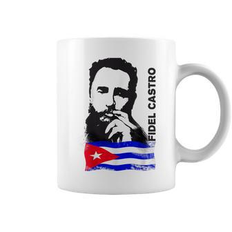 Fidel Castro Cuba Revolution Cigarre Démo Flag Tasse - Cadeauxyz
