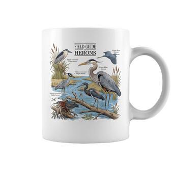 Field Guide To Herons Vintage Bird Watching Species Nature Coffee Mug - Thegiftio UK
