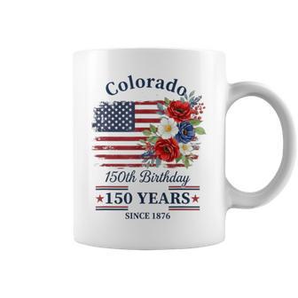 Floral Colorado 150 Years American Flag 4Th Of July America Coffee Mug | Seseable UK