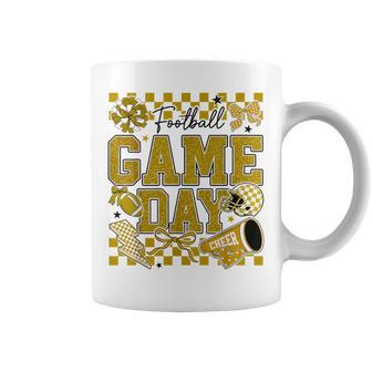 Football Game Day Touchdown Season Cheer Team Spirit Gold Coffee Mug - Thegiftio UK