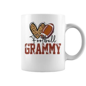 Football Grammy Leopard Heart Football Lover Coffee Mug - Thegiftio UK