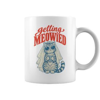 Getting Meowied Cat Bride Wedding Humor For Couples Coffee Mug - Thegiftio UK