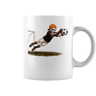 Halloween Skeleton Soccer Goalkeeper Costume Boys Kids Coffee Mug - Thegiftio UK