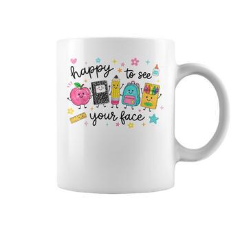 Happy To See Your Face Back To School Teacher Kids Coffee Mug - Thegiftio UK