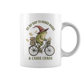On My Way To Hoard Books And Cause Chaos Coffee Mug - Thegiftio UK