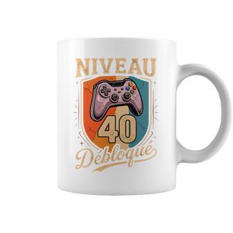Homme Debloqué Manetteideo Games 40 Ans Level 40 Haut De Gamme Tasse - Cadeauxyz