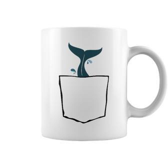 Humoristique Avec Poche Queue De Baleine Tasse - Cadeauxyz
