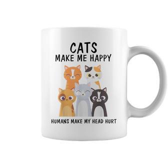 Humoristique Pour Adulte Avec Inscription Cat Make Me Happy Tasse - Cadeauxyz