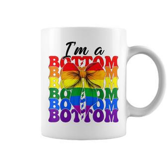 I'm A Bottom Drapeau Humoristique Gay Pride Arc-En-Ciel Lgbtq Coquette Bow Tasse - Cadeauxyz