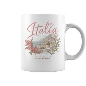 Italia La Dolce Vita Floral Amalfi Coast Italian Womens Coffee Mug | Seseable UK