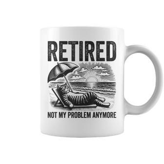 Jubilado Ya No Es Mi Problema Gato Jubilado Playaerano Taza de café - Regaloses