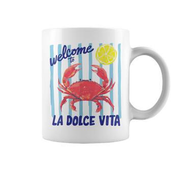 La Dolceita Crabe Citron Italie Littoralummer Retro Graphic Tasse - Cadeauxyz
