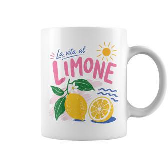 La Vita Al Limone Italian Summer Lemon Fruit Vacation Coffee Mug - Thegiftio UK