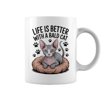 Laida Es Mejor Con Un Gato Calvo Esfingein Pelo Taza de café - Regaloses