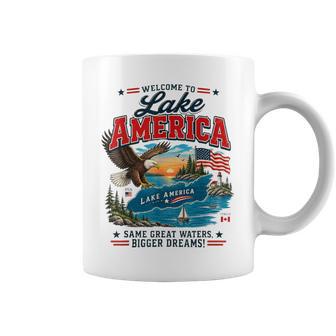 Lake America 2026 Vintage Retro Patriotic Eagle Usa Coffee Mug | Seseable UK
