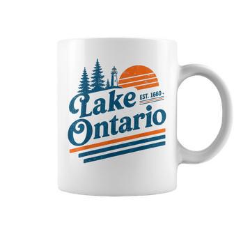 Lake Ontario Est 1660 Vintage Retro Great Lakes Women Coffee Mug - Thegiftio UK