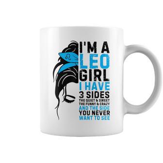Leo Girl July August Birthday Leo Zodiac Sign Messy Bun Coffee Mug - Monsterry UK
