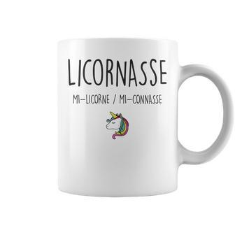 Licornasse Mi Licorne Mi Connasse Humour Cadeau Fille Tasse - Cadeauxyz