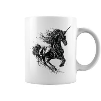 Licorne Imprimer Motif Dessin Illustration Peinture Licorne Tasse - Cadeauxyz