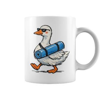 Lindo Ganso Yoga Dibujo Taza de café - Regaloses