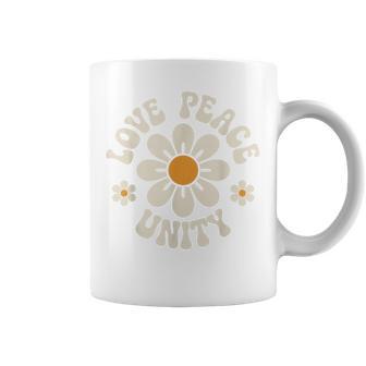 Love Peace Unity Retro Flower Vintage Unity Day Coffee Mug | Seseable UK