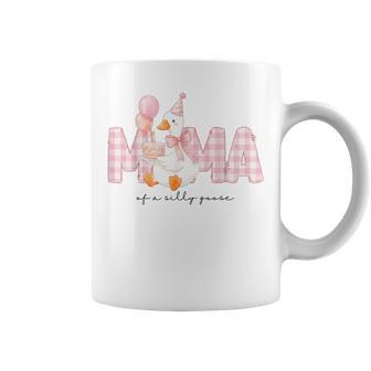 Mama Of The Silly Goose Birthday Matching Family Outfit Coffee Mug - Thegiftio UK