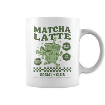 Matcha Latte Social Club Green Matcha Tea Party Coffee Mug - Monsterry