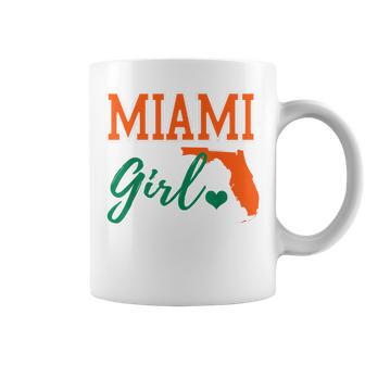 Miami Girl Cute Heart Map Shape Coffee Mug - Thegiftio UK