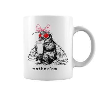 Mothma'am Mothman Drinking Coffee Cryptid Meme Coffee Mug - Thegiftio UK
